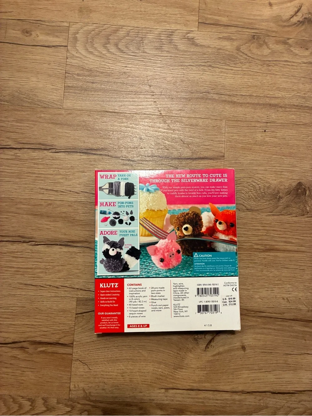 Klutz Mini Pom-Pom Pets Craft Kit — Teal Cover